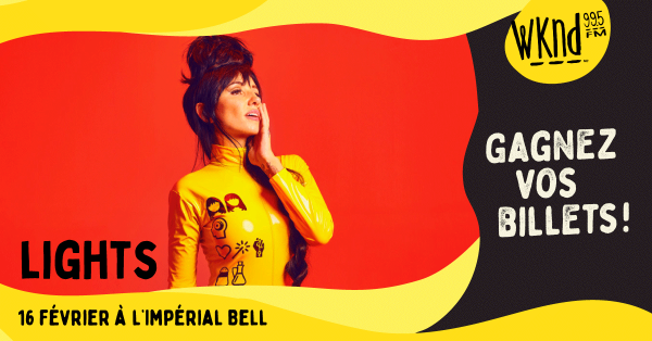 Gagnez vos billets pour Lights à l'Impérial Bell!