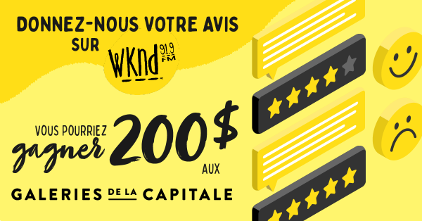 DONNEZ-NOUS VOTRE AVIS SUR WKND 91,9!