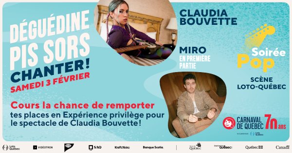 Gagnez votre expérience privilège pour la soirée musicale pop!