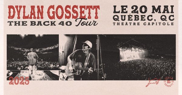 Gagnez vos billets pour Dylan Gossett