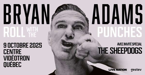Gagnez vos billets pour Bryan Adams  