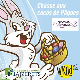 Chasse aux cocos de Pâques avec Chocolat Harmonie