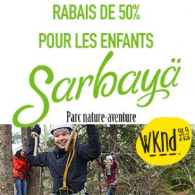 Rabais de 50 % pour les enfants !