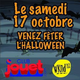 Venez fêter l'Halloween avec nous! 