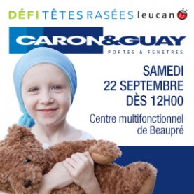 Le Défi têtes rasées Leucan Caron et Guay