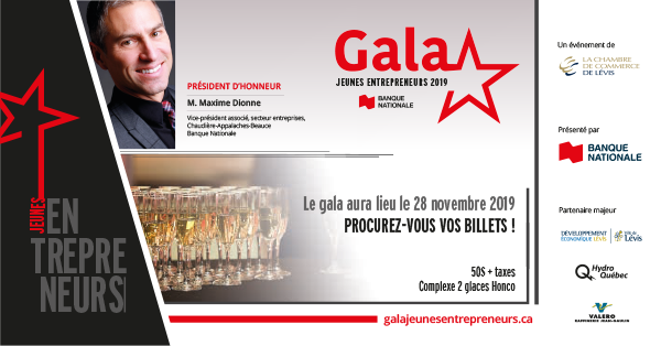 Le Gala Jeunes entrepreneurs Banque Nationale de la Chambre de commerce de Lévis