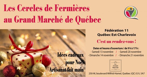 Le Cercle de Fermières au Grand Marché de Québec!