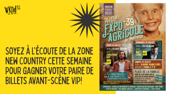 WKND 91,9 vous invite à l’Expo agricole de Portneuf!