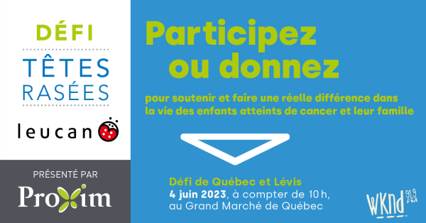 Mettez votre tête à prix pour Leucan