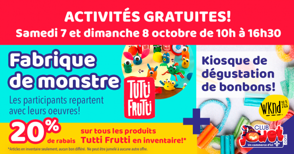 ACTIVITÉ D’HALLOWEEN AU CLUB JOUET