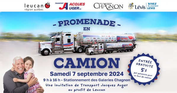 une promenade en camion pour leucan