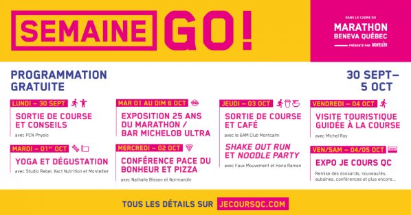 Semaine GO! Marathon Beneva de Québec