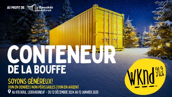 Conteneur de la bouffe WKND 91,9